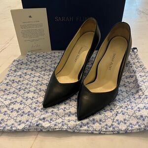 Sarah Flint Black Stiletto Heels Elegant Pointed-Toe
